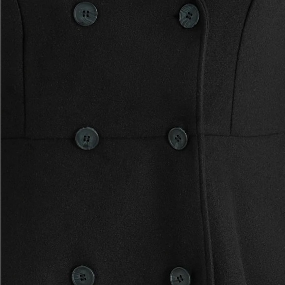 Plus Solid Double Breasted Overcoat shein boutique womens outwear wool winter - Picture 4 of 5